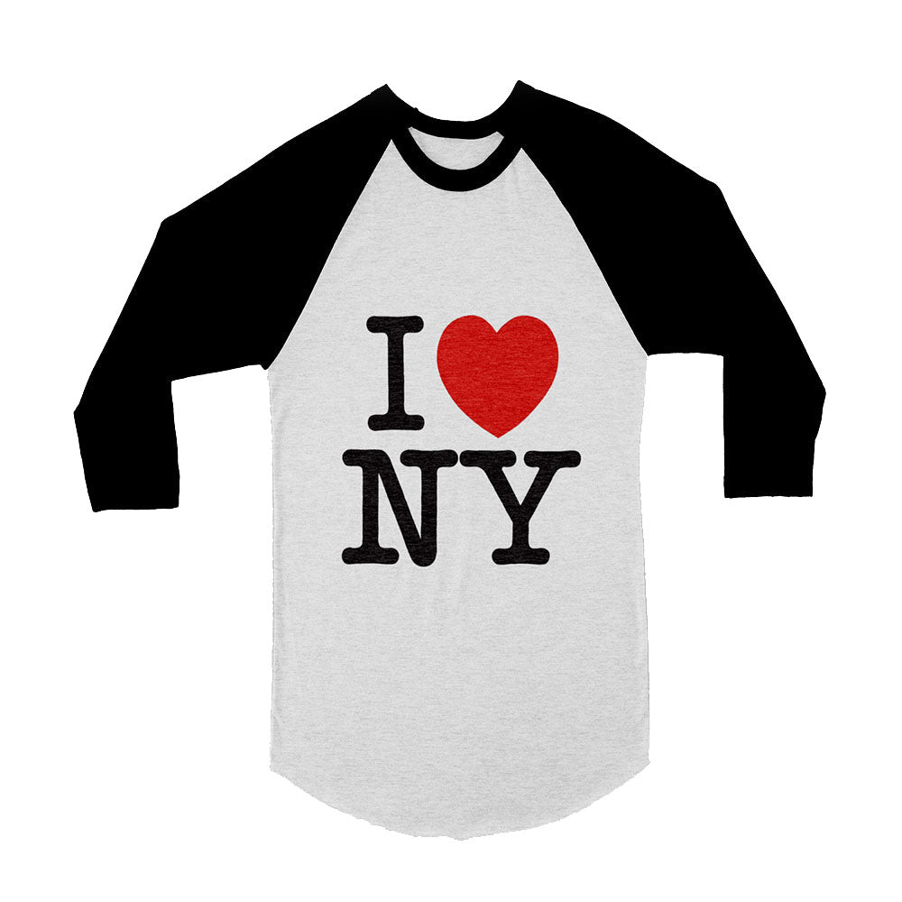 Unisex I Love New York 3/4 Sleeve Baseball T-Shirt