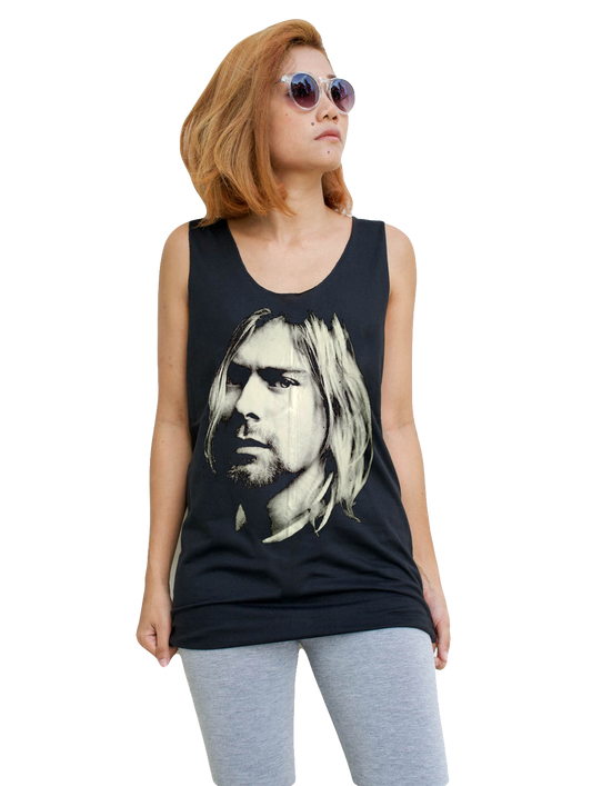 Unisex Kurt Cobain Tank-Top Singlet vest Sleeveless T-shirt