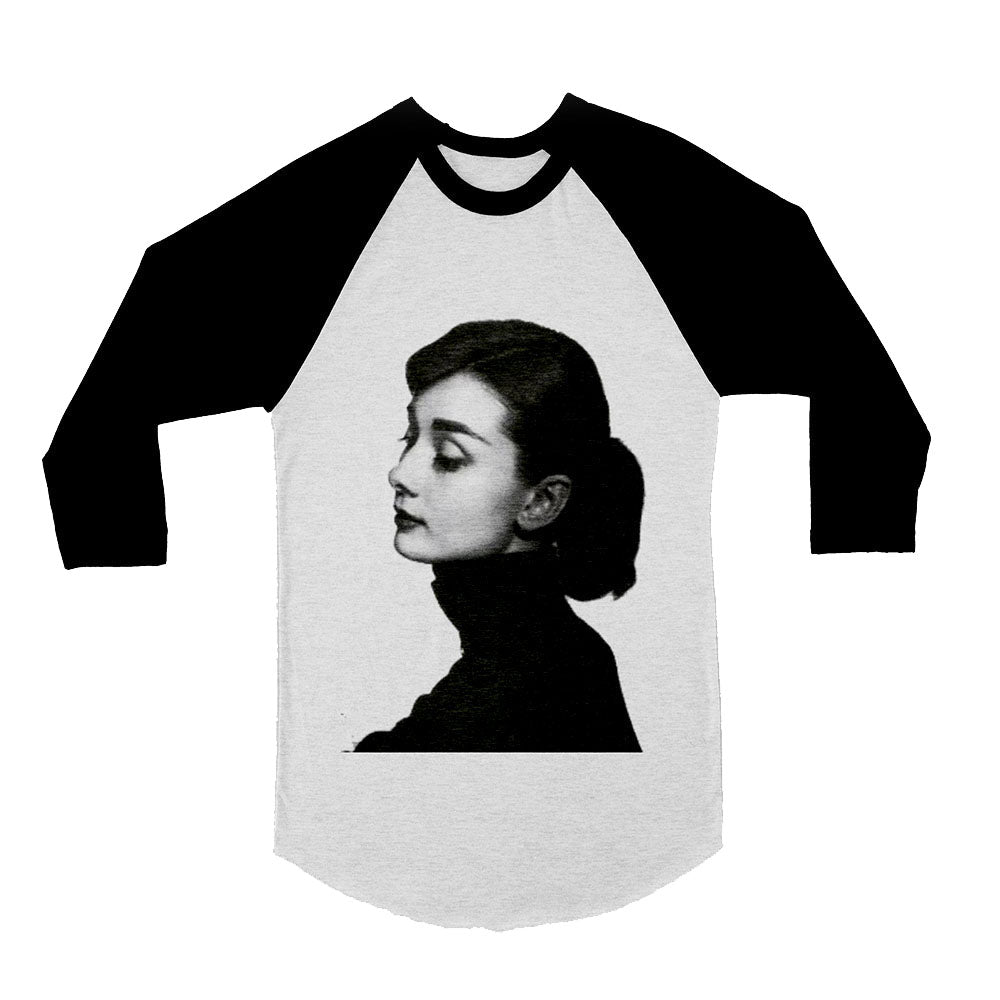 Unisex Audrey Hepburn 3/4 Sleeve Baseball T-Shirt