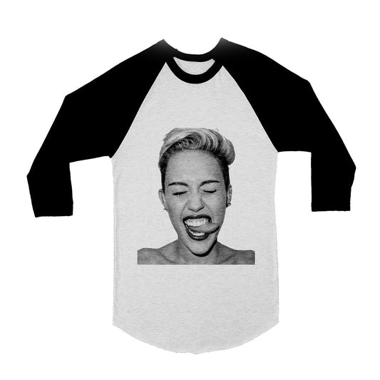 Unisex Miley Cyrus 3/4 Sleeve Baseball T-Shirt