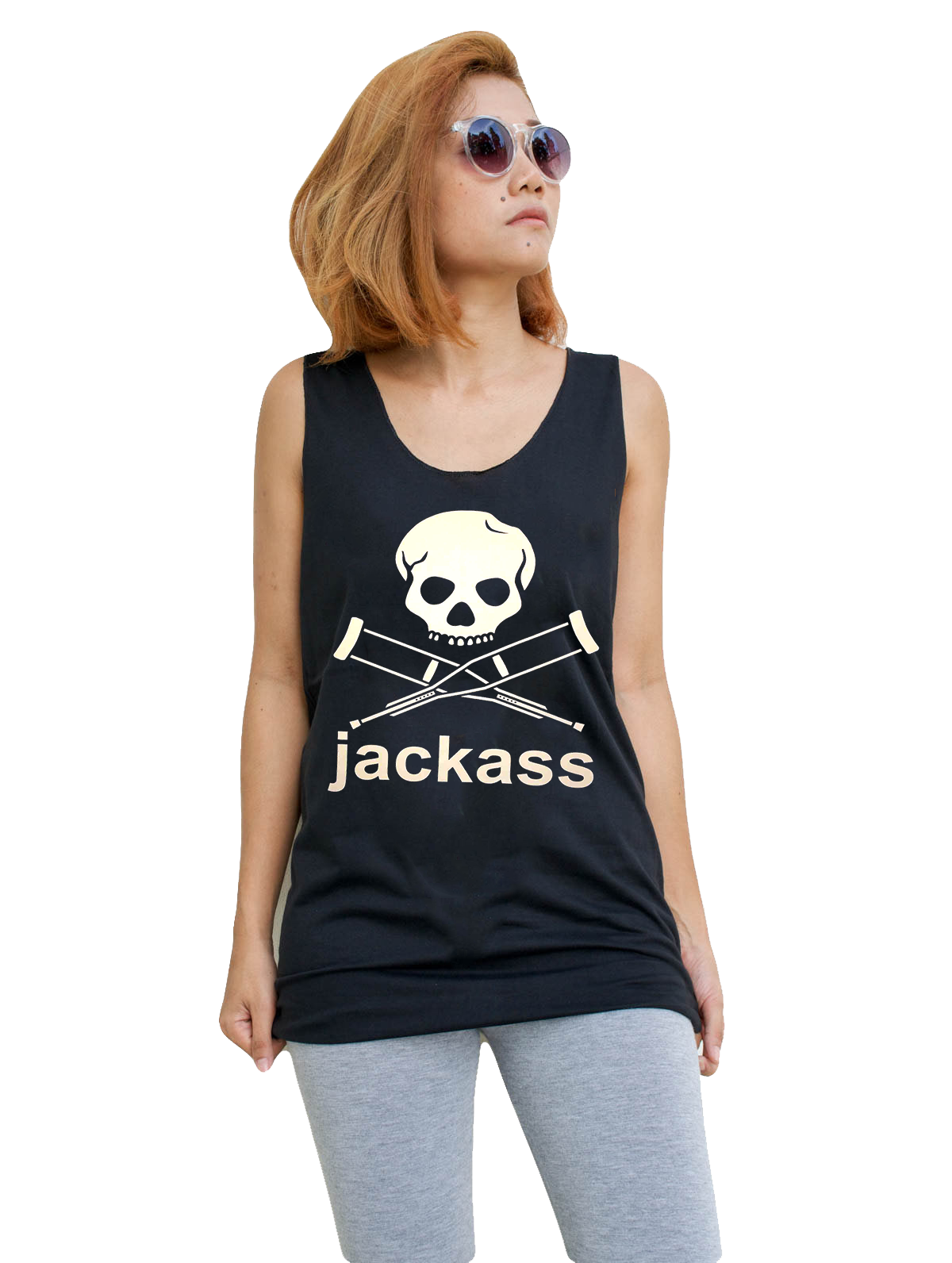 Unisex Jackass Tank-Top Singlet vest Sleeveless T-shirt