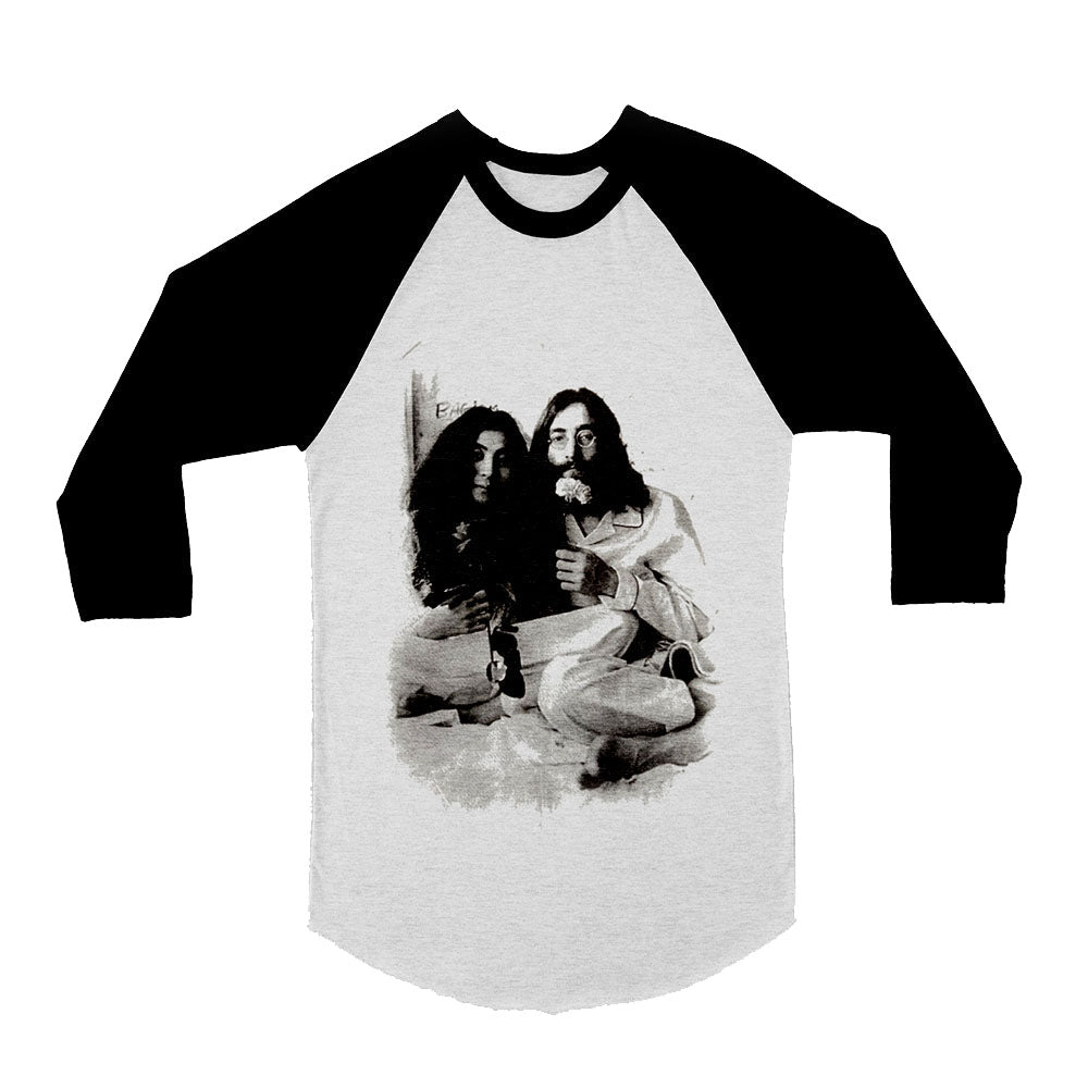 Unisex John Lennon & Yoko Ono 3/4 Sleeve Baseball T-Shirt