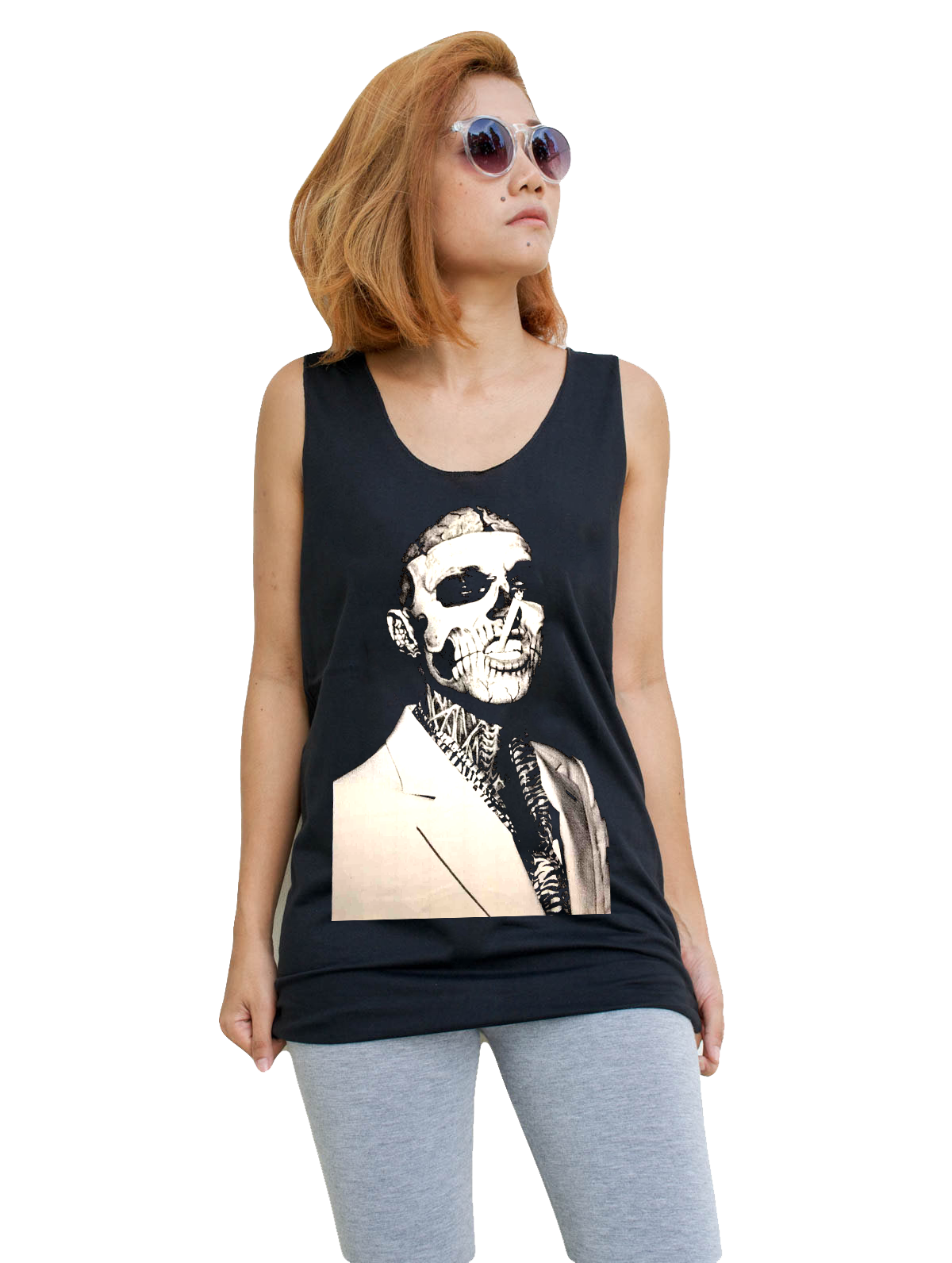 Unisex Zombie Boy Rick Genest Tank-Top Singlet vest Sleeveless T-shirt