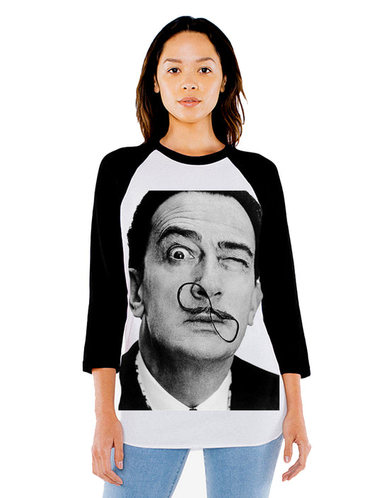 Unisex Salvador Dali 3/4 Sleeve Baseball T-Shirt