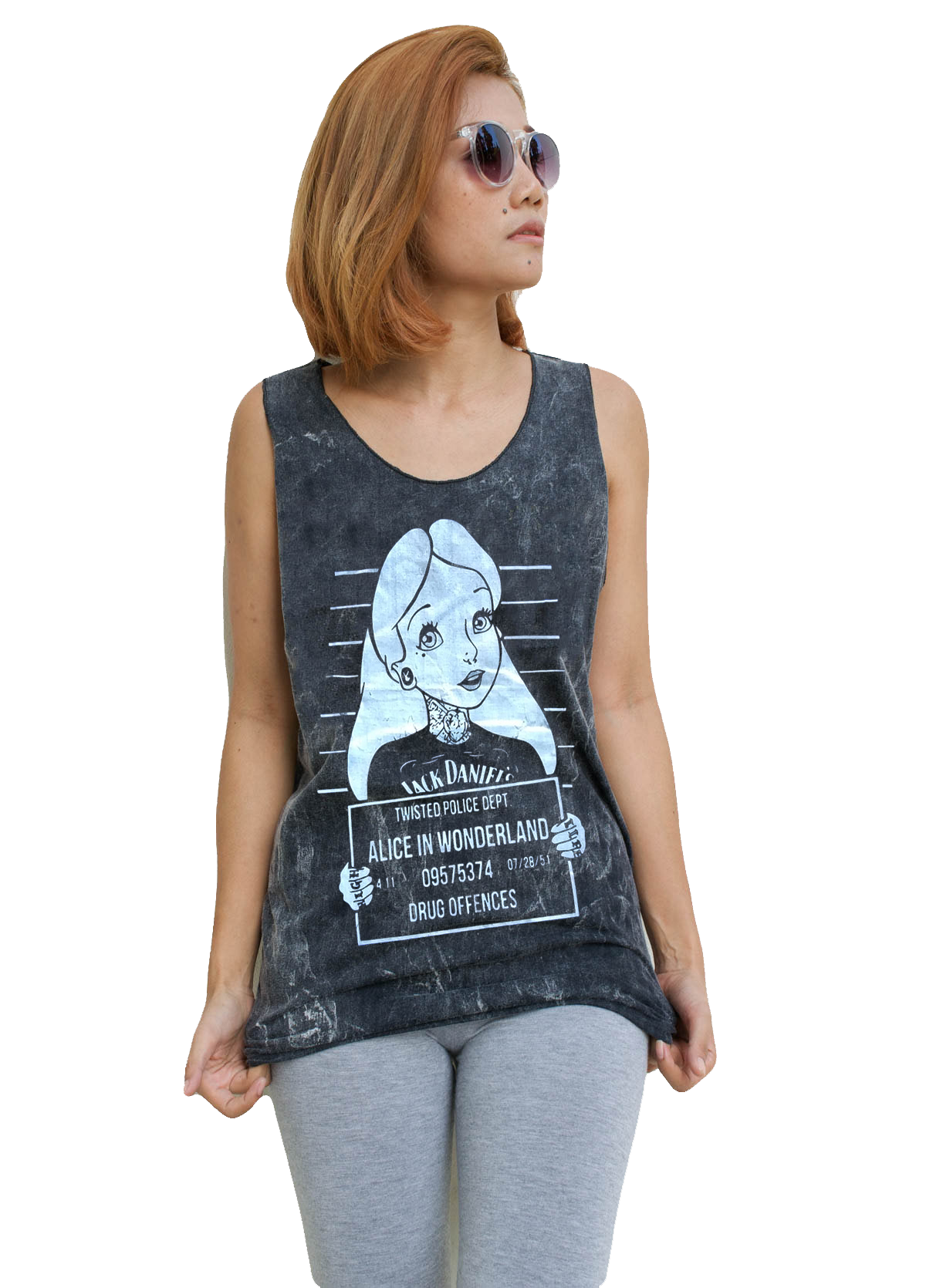 Unisex Alice In Wonderland Convict Tank-Top Singlet vest Sleeveless T-shirt