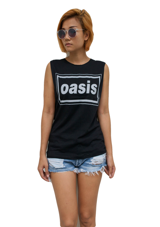 Ladies Oasis Vest Tank-Top Singlet Sleeveless T-Shirt