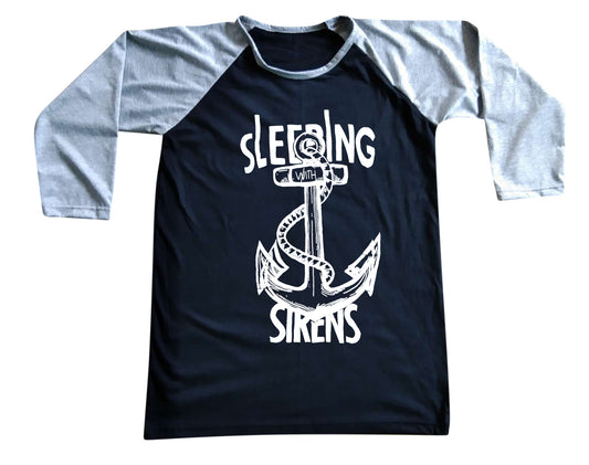 Unisex Sleeping With Sirens Raglan 3/4 Sleeve Baseball T-Shirt