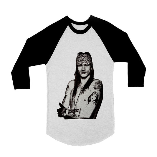 Unisex Axl Rose Guns N Roses 3/4 Sleeve Baseball T-Shirt