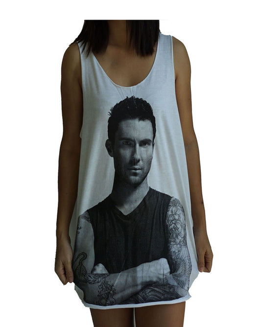 Unisex Adam Levine Maroon 5 Tank-Top Singlet vest Sleeveless T-shirt