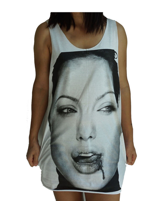 Unisex Angelina Jolie Tank-Top Singlet vest Sleeveless T-shirt