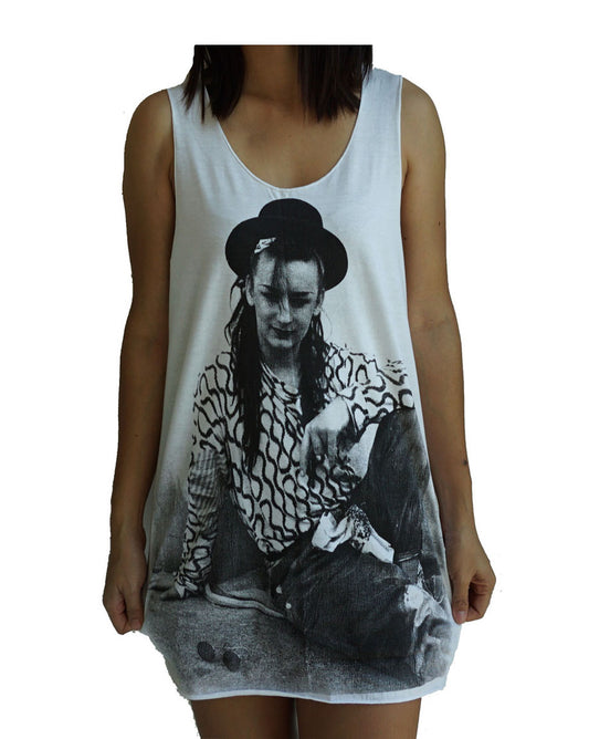 Unisex Boy George Culture Club Tank-Top Singlet vest Sleeveless T-shirt