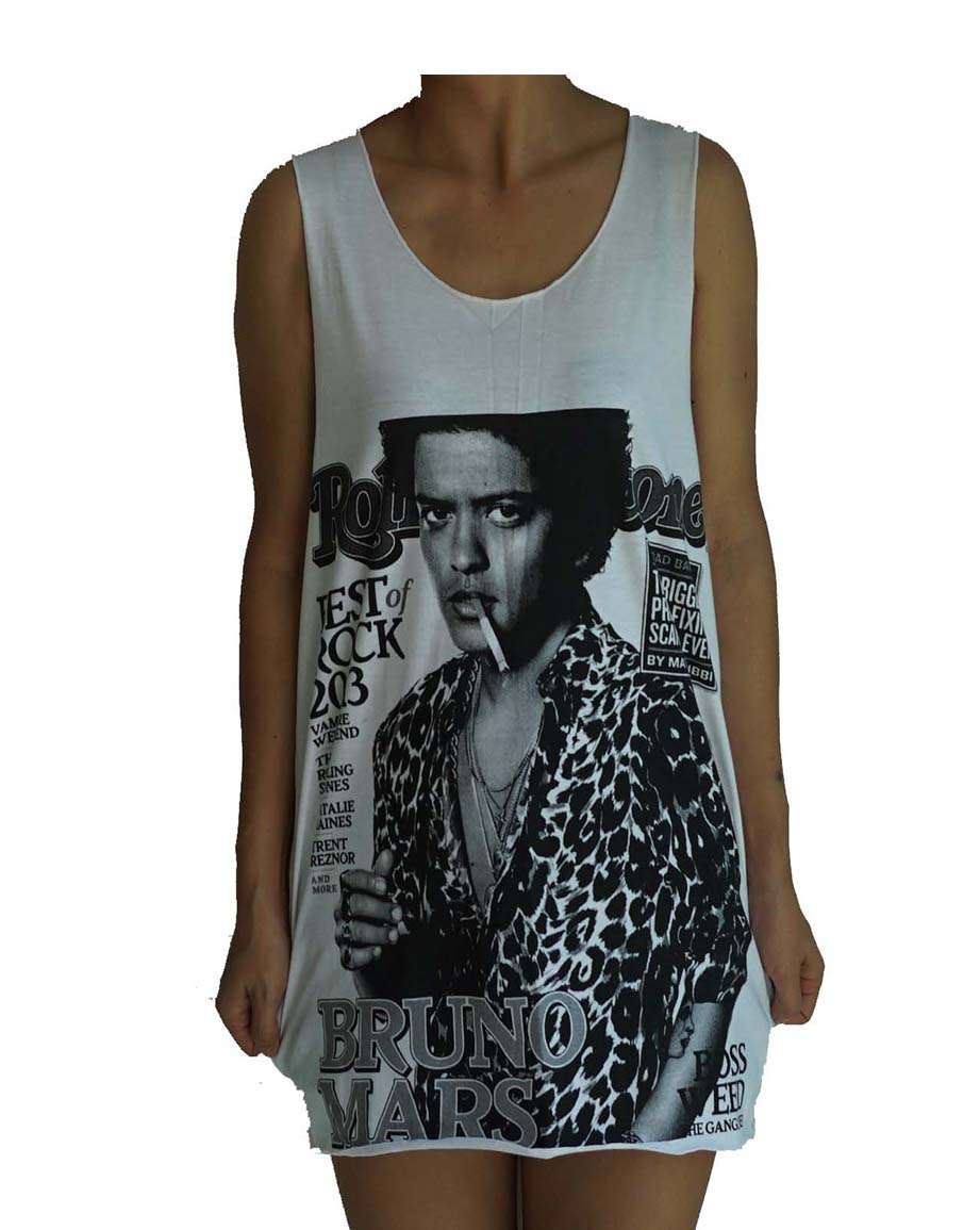 Unisex Bruno Mars Tank-Top Singlet vest Sleeveless T-shirt