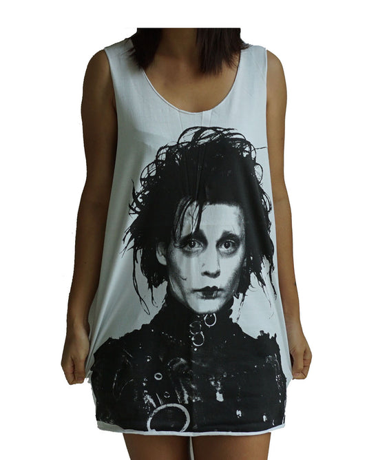 Unisex Edward Scissorhands Johnny Depp Tank-Top Singlet vest Sleeveless T-shirt