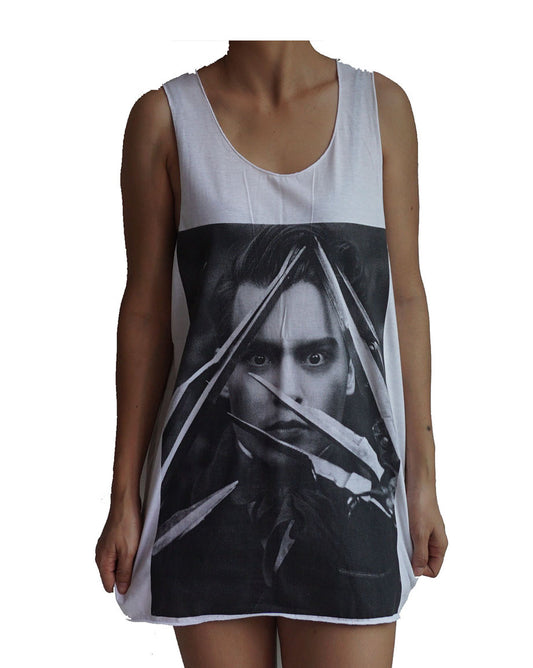 Unisex Edward Scissorhands Johnny Depp Tank-Top Singlet vest Sleeveless T-shirt