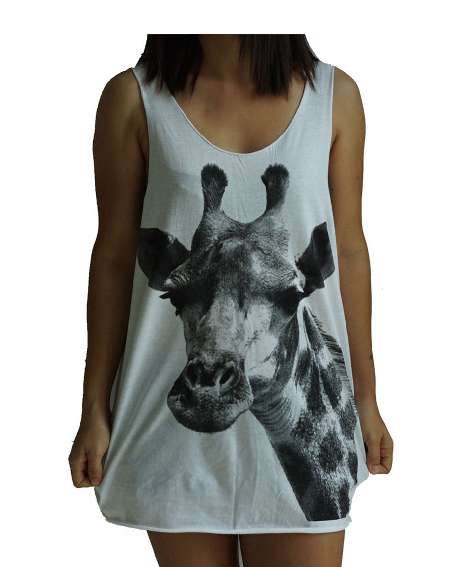 Unisex Giraffe Tank-Top Singlet vest Sleeveless T-shirt