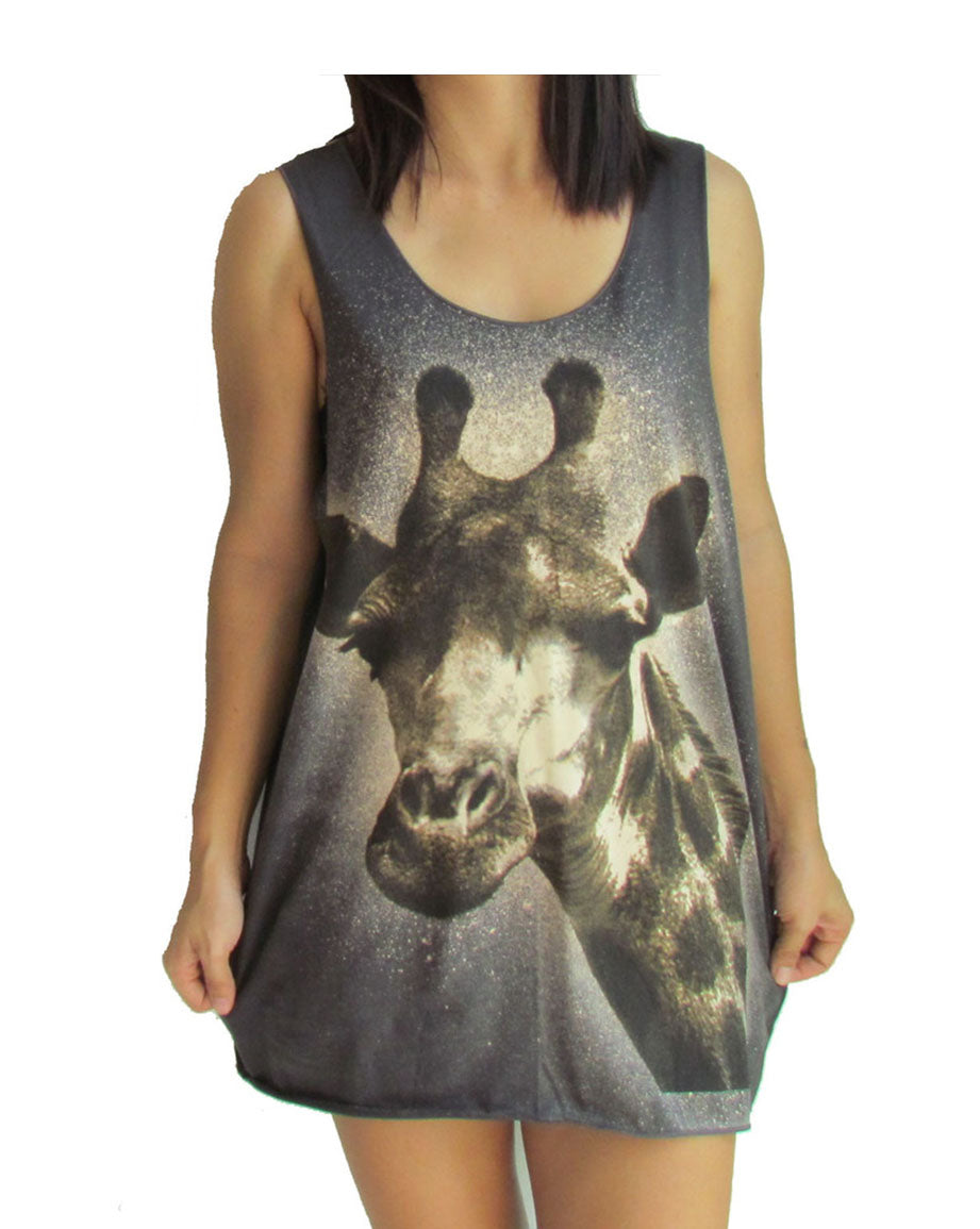 Unisex Giraffe Tank-Top Singlet vest Sleeveless T-shirt