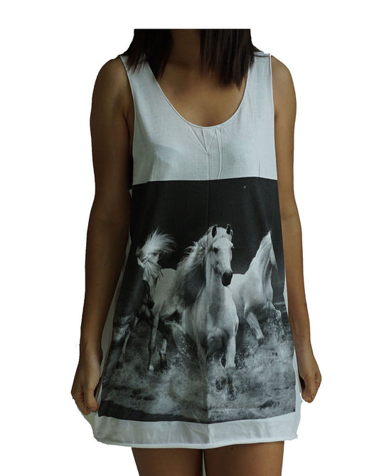 Unisex Wild Horses Tank-Top Singlet vest Sleeveless T-shirt