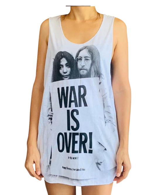 Unisex John Lennon Yoko Ono Tank-Top Singlet vest Sleeveless T-shirt