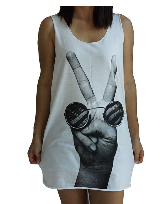 Unisex The US v John Lennon Peace Tank-Top Singlet vest Sleeveless T-shirt