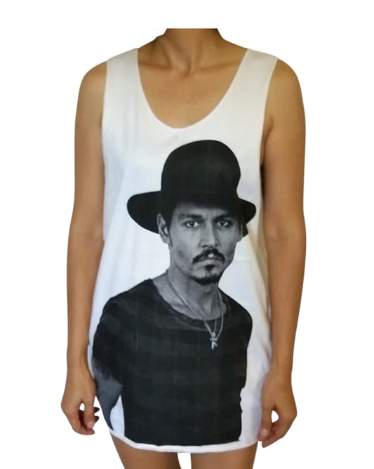 Unisex Johnny Depp Tank-Top Singlet vest Sleeveless T-shirt