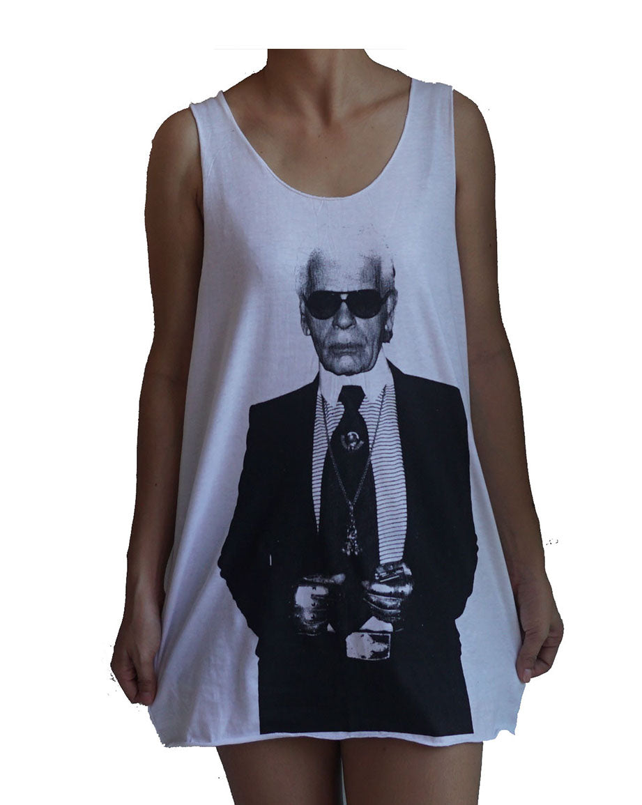 Unisex Karl Lagerfeld Tank-Top Singlet vest Sleeveless T-shirt