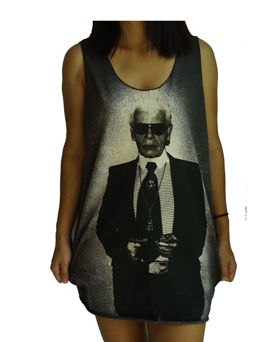 Unisex Karl Lagerfeld Tank-Top Singlet vest Sleeveless T-shirt