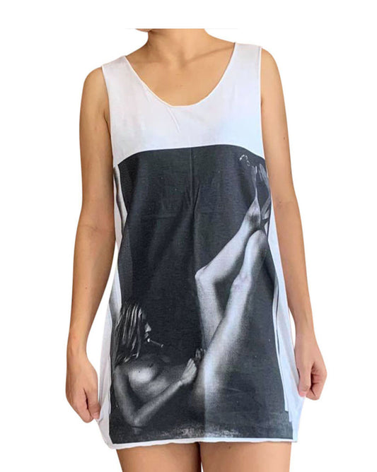 Unisex Kate Moss Tank-Top Singlet vest Sleeveless T-shirt