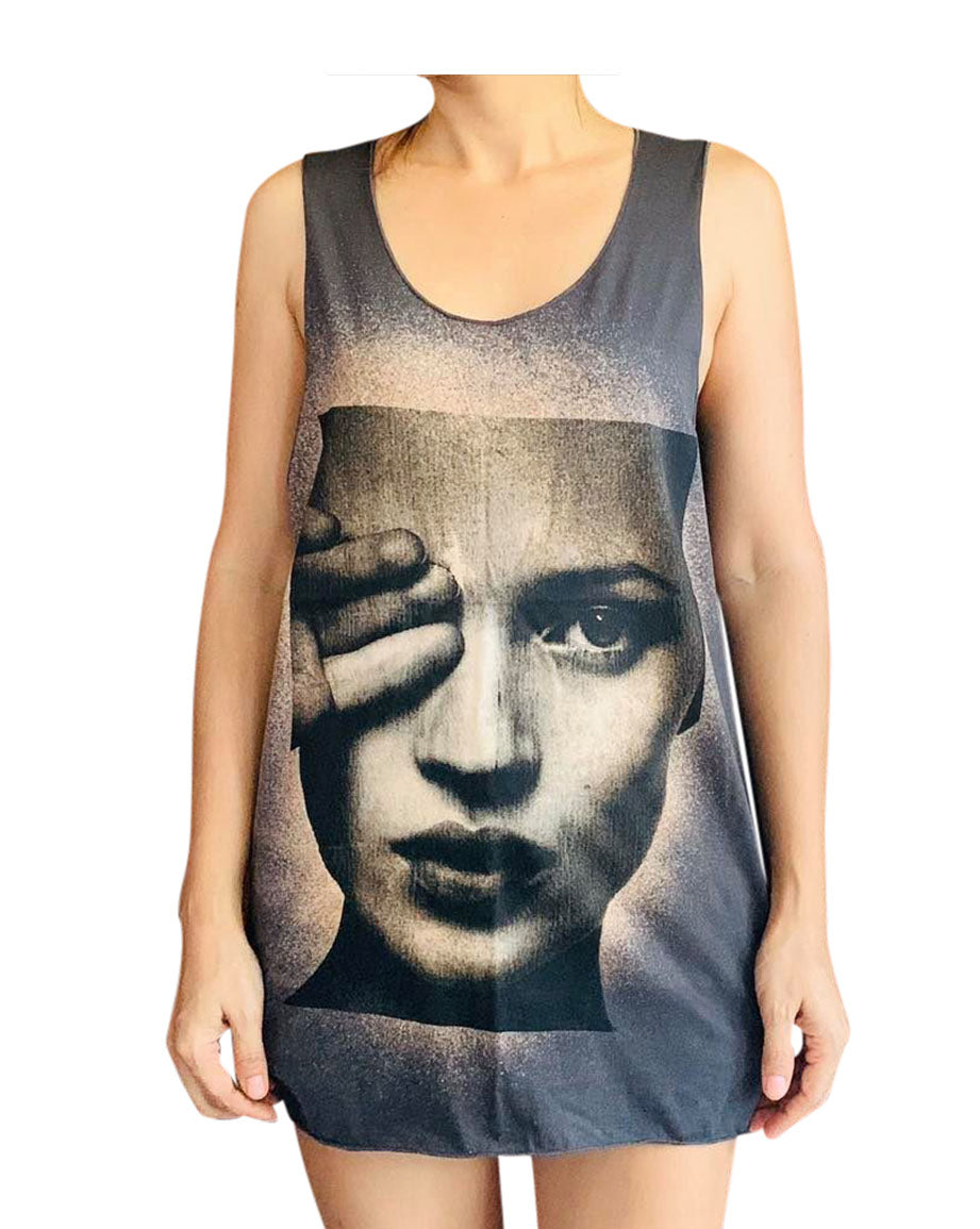 Unisex Kate Moss Tank-Top Singlet vest Sleeveless T-shirt