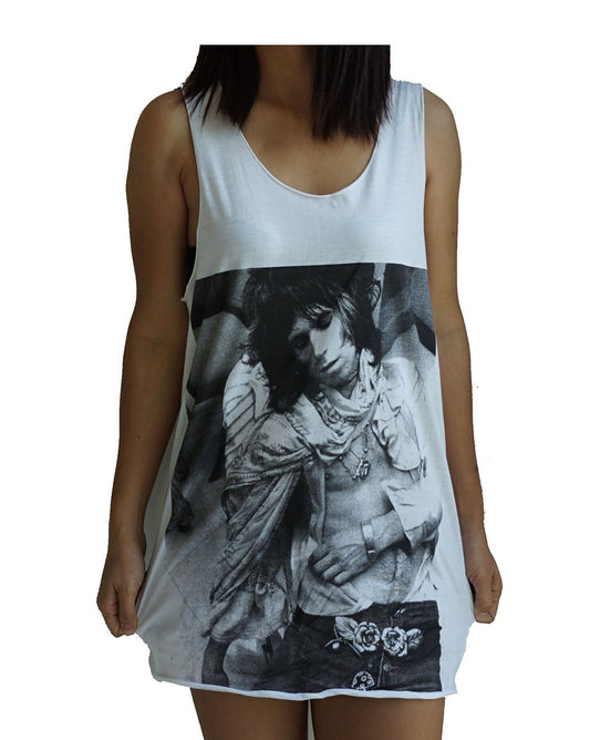 Unisex Keith Richards Tank-Top Singlet vest Sleeveless T-shirt