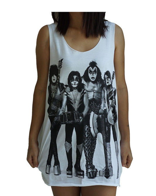 Unisex Kiss Gene Simons Tank-Top Singlet vest Sleeveless T-shirt