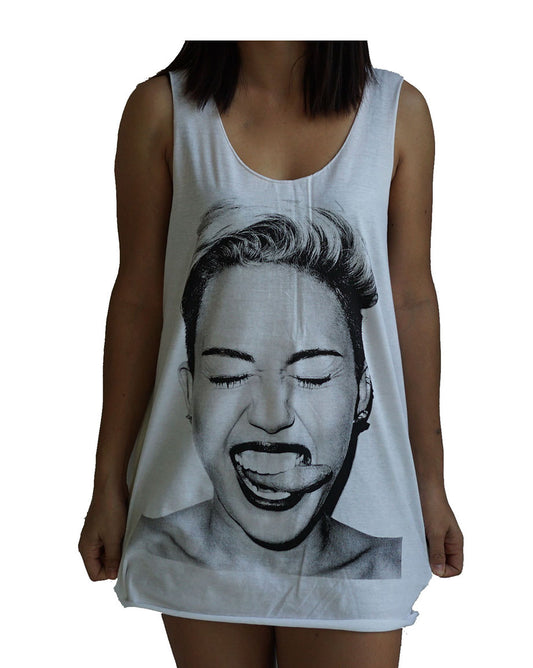 Unisex Miley Cyrus Tank-Top Singlet vest Sleeveless T-shirt