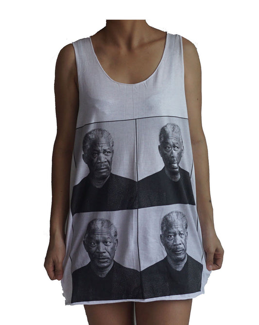 Unisex Morgan Freeman Tank-Top Singlet vest Sleeveless T-shirt