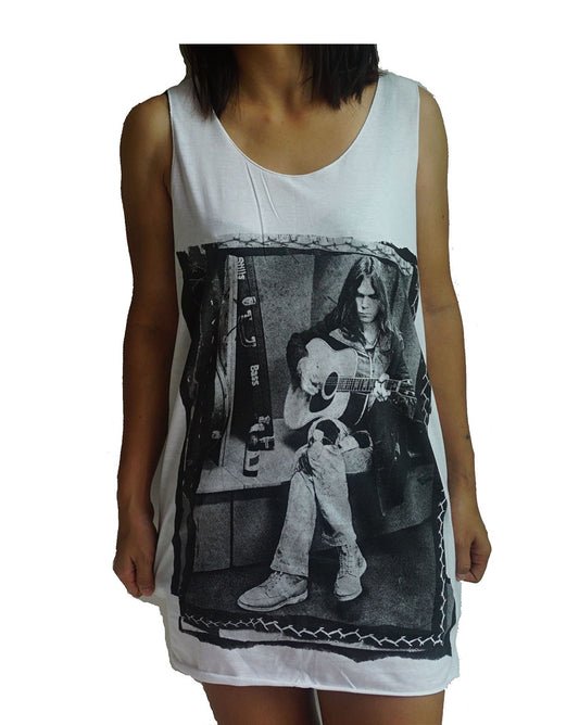 Unisex Neil Young Tank-Top Singlet vest Sleeveless T-shirt