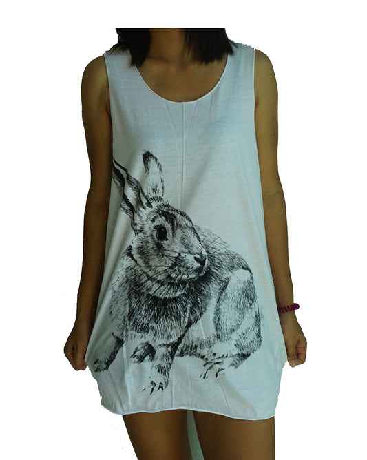 Unisex Bunny Rabbit Tank-Top Singlet vest Sleeveless T-shirt