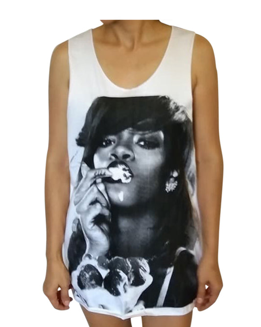 Unisex Rihanna Tank-Top Singlet vest Sleeveless T-shirt