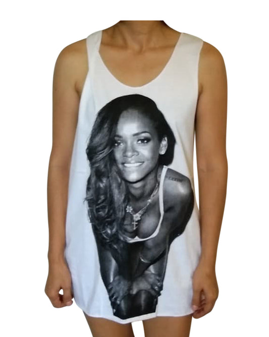 Unisex Rihanna Tank-Top Singlet vest Sleeveless T-shirt