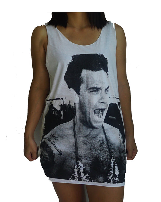 Unisex Robbie Williams Tank-Top Singlet vest Sleeveless T-shirt