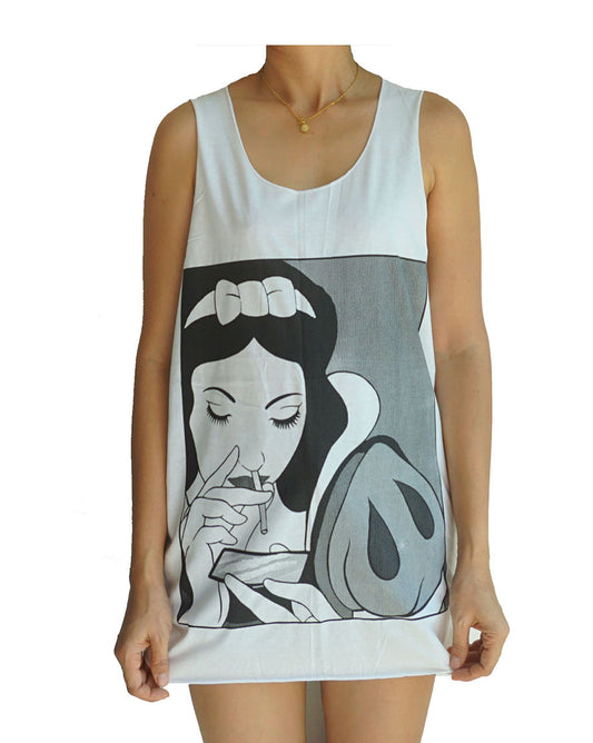 Unisex Snow White Cocaine Tank-Top Singlet vest Sleeveless T-shirt