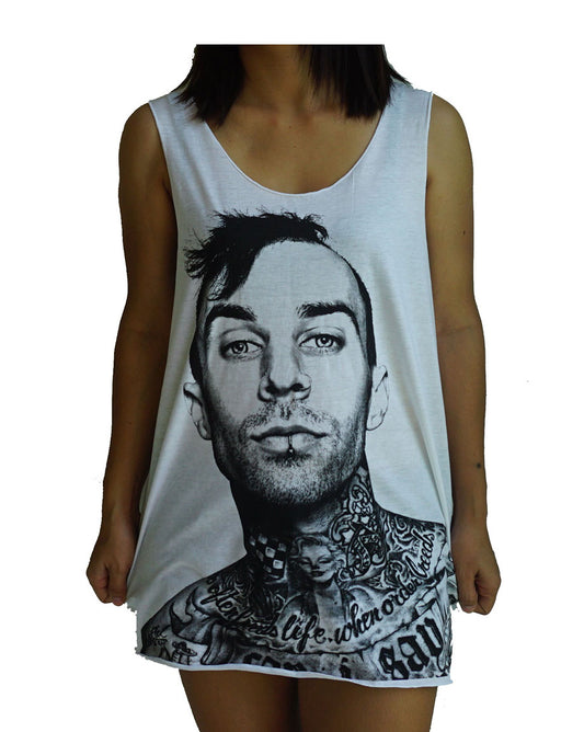 Unisex Travis Barker Blink 182 Tank-Top Singlet vest Sleeveless T-shirt