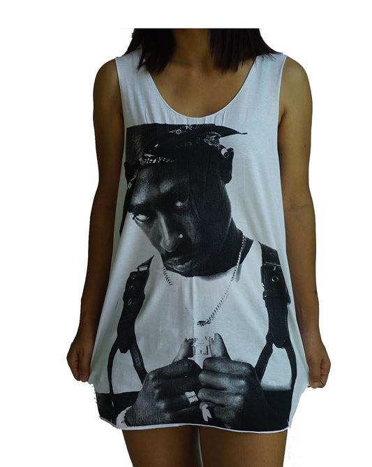 Unisex Tupac 2pac Tank-Top Singlet vest Sleeveless T-shirt